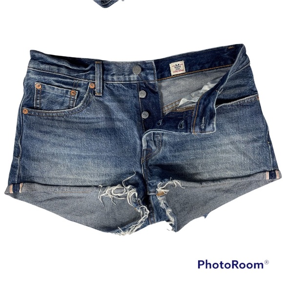 Levi's 501 White Oak Cone Jean Shorts - Picture 1 of 9